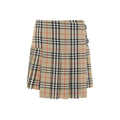 Burberry Beige Wool Oves Aries Mini Skirt Burberry
