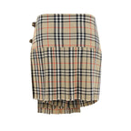 Burberry Beige Wool Oves Aries Mini Skirt Burberry