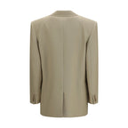 Saint Laurent Beige Wool Oves Aries Blazer Saint Laurent