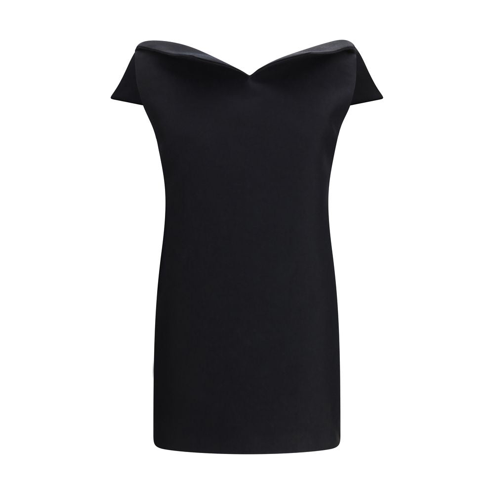 Balenciaga Black Wool Oves Aries Cocktail Dress Balenciaga