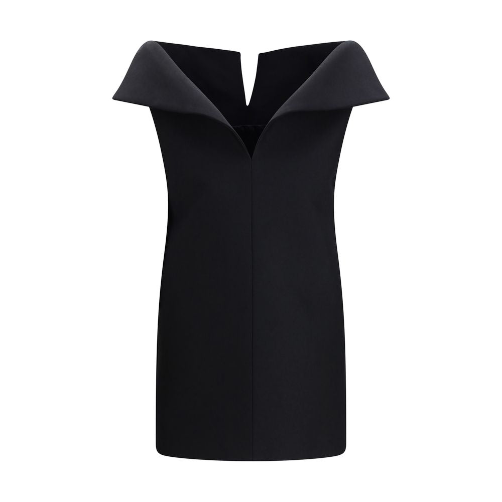 Balenciaga Black Wool Oves Aries Cocktail Dress Balenciaga
