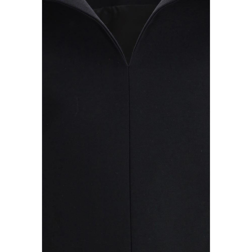 Balenciaga Black Wool Oves Aries Cocktail Dress Balenciaga