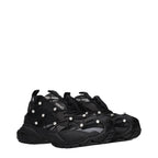 Versace Black Fabric Chunky Sneakers Versace