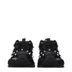 Versace Black Fabric Chunky Sneakers Versace