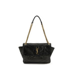 Saint Laurent Black Calf Leather Bos Taurus Shoulder Bag Saint Laurent