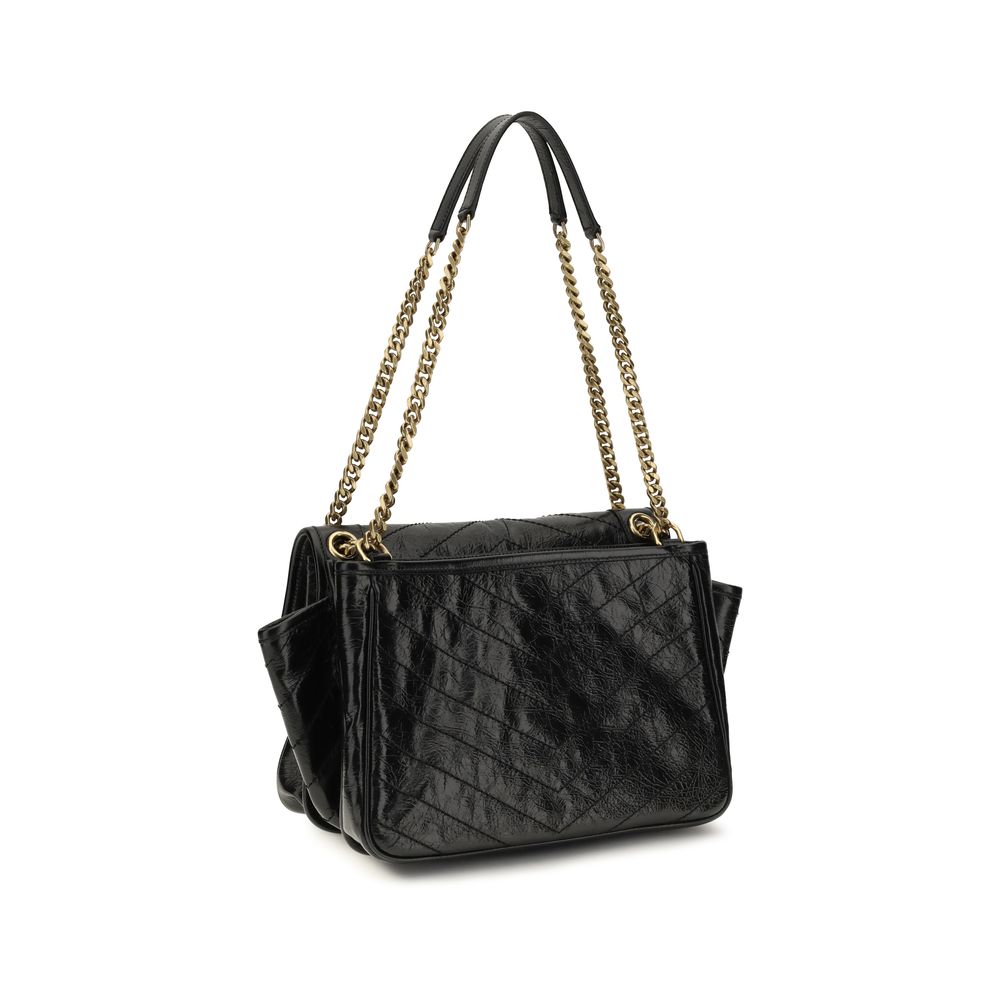Saint Laurent Black Calf Leather Bos Taurus Shoulder Bag Saint Laurent