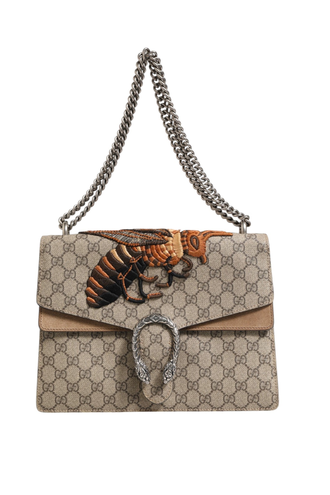 Gucci Supreme Monogram Bee Embroidered Shoulder Bag Gucci