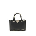 Valentino Garavani Black Calf Leather Bos Taurus Handbag Valentino Garavani