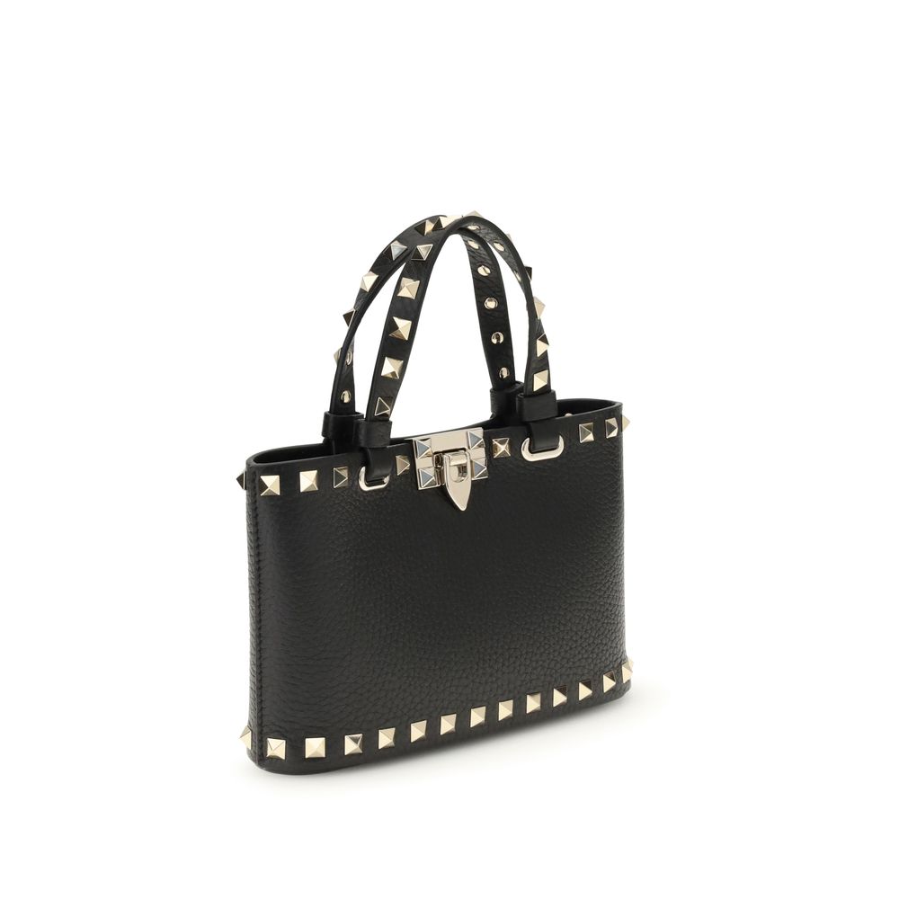 Valentino Garavani Black Calf Leather Bos Taurus Handbag Valentino Garavani