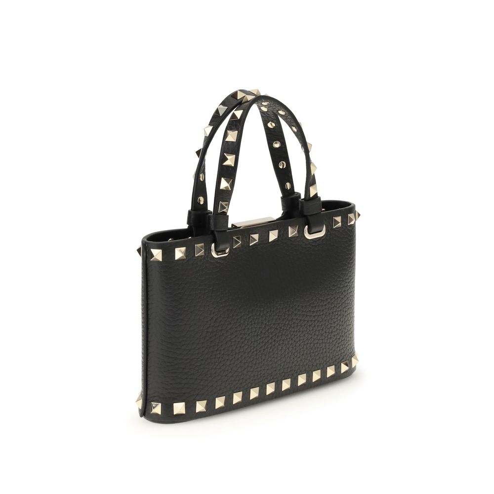 Valentino Garavani Black Calf Leather Bos Taurus Handbag Valentino Garavani