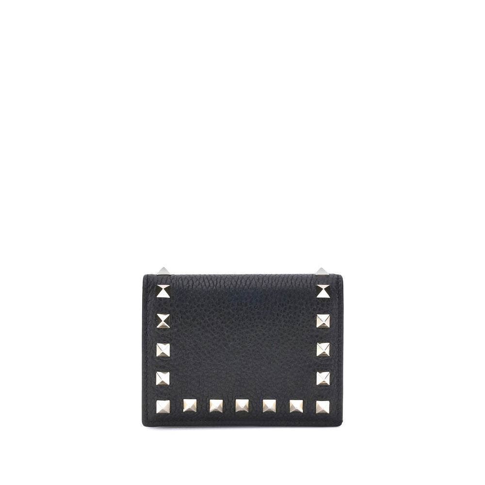 Valentino Garavani Black Calf Leather Bos Taurus Wallet Valentino Garavani