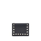 Valentino Garavani Black Calf Leather Bos Taurus Wallet Valentino Garavani