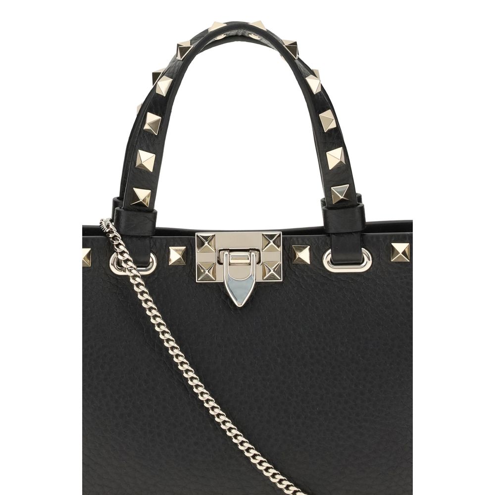 Valentino Garavani Black Calf Leather Bos Taurus Handbag Valentino Garavani