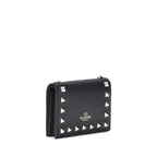 Valentino Garavani Black Calf Leather Bos Taurus Wallet Valentino Garavani