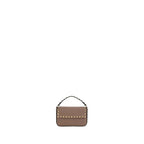 Valentino Garavani Beige Calf Leather Bos Taurus Shoulder Bag Valentino Garavani