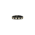 Valentino Garavani Black Calf Leather Bos Taurus Bracelet Valentino Garavani