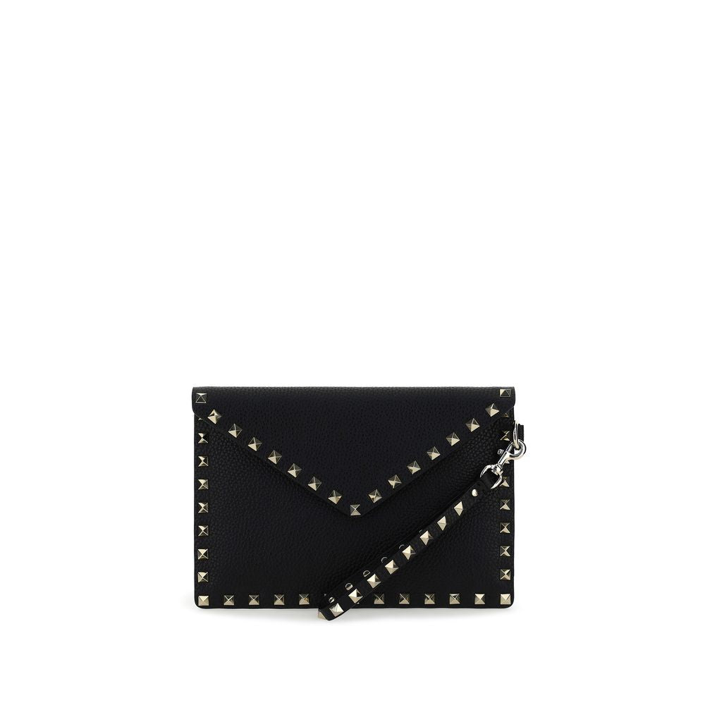 Valentino Garavani Black Calf Leather Bos Taurus Wallet Valentino Garavani
