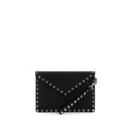 Valentino Garavani Black Calf Leather Bos Taurus Wallet Valentino Garavani