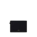 Valentino Garavani Black Calf Leather Bos Taurus Wallet Valentino Garavani