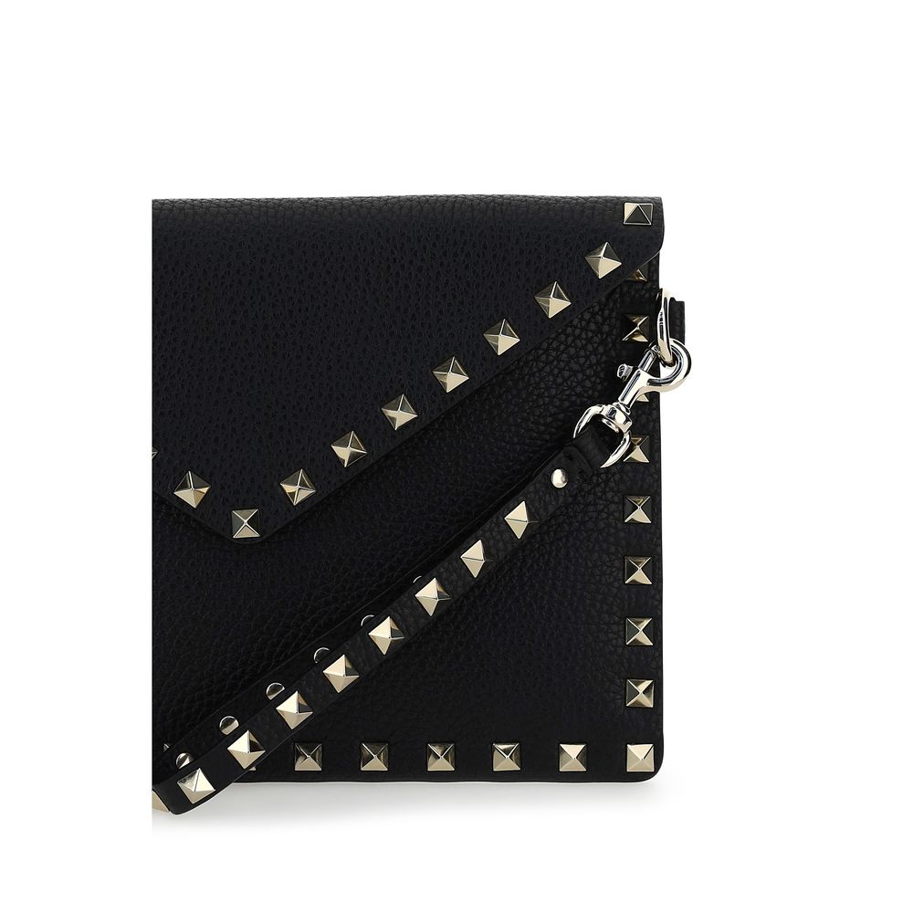 Valentino Garavani Black Calf Leather Bos Taurus Wallet Valentino Garavani