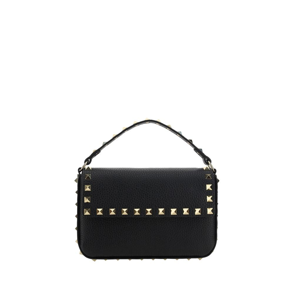 Valentino Garavani Black Calf Leather Bos Taurus Shoulder Bag Valentino Garavani