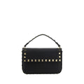Valentino Garavani Black Calf Leather Bos Taurus Shoulder Bag Valentino Garavani