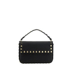 Valentino Garavani Black Calf Leather Bos Taurus Shoulder Bag Valentino Garavani