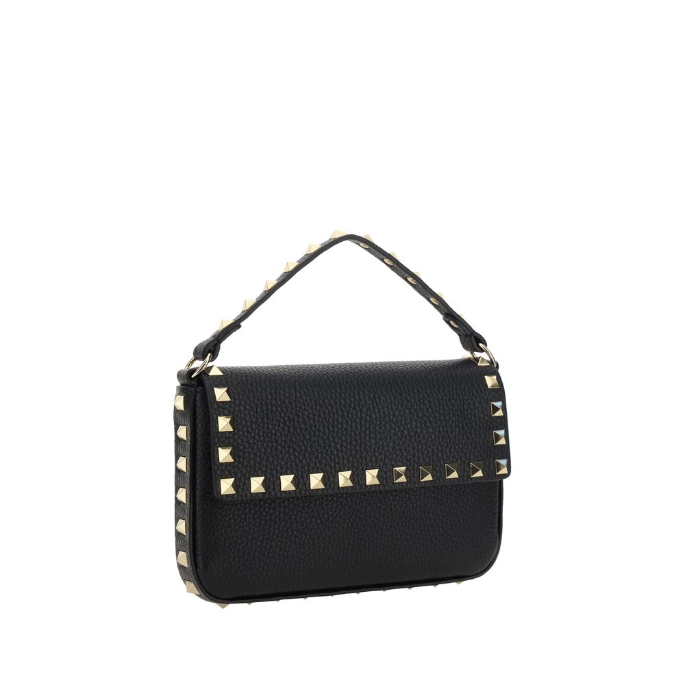 Valentino Garavani Black Calf Leather Bos Taurus Shoulder Bag Valentino Garavani