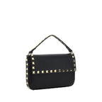 Valentino Garavani Black Calf Leather Bos Taurus Shoulder Bag Valentino Garavani