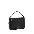 Valentino Garavani Black Calf Leather Bos Taurus Shoulder Bag Valentino Garavani