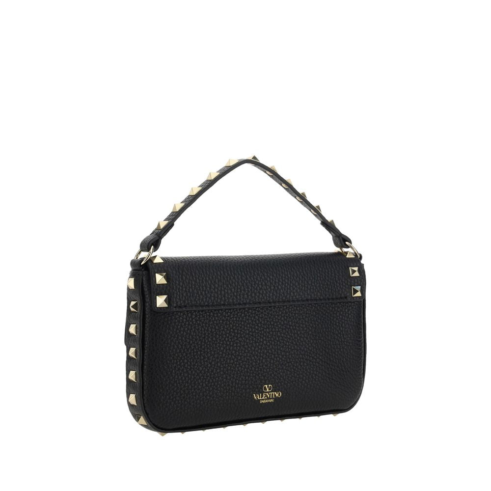 Valentino Garavani Black Calf Leather Bos Taurus Shoulder Bag Valentino Garavani