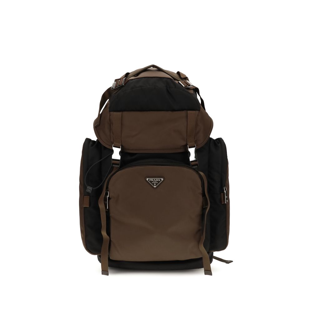 Prada Brown Recycled Polyamide Backpack Prada