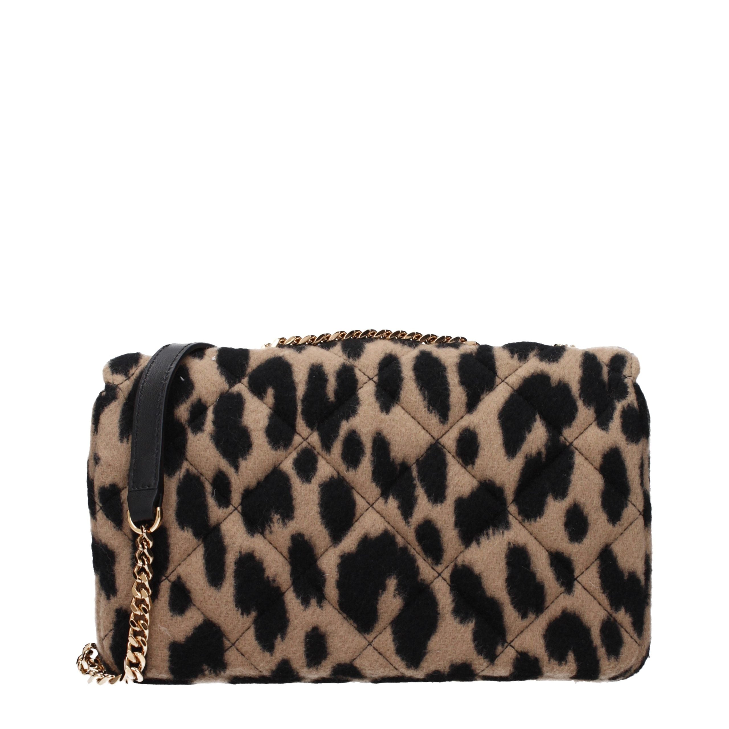 Versace Brown Wool Shoulder Bag Versace