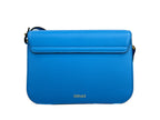 Versace La Medusa Blue Leather Shoulder Crossbody Bag Purse Versace