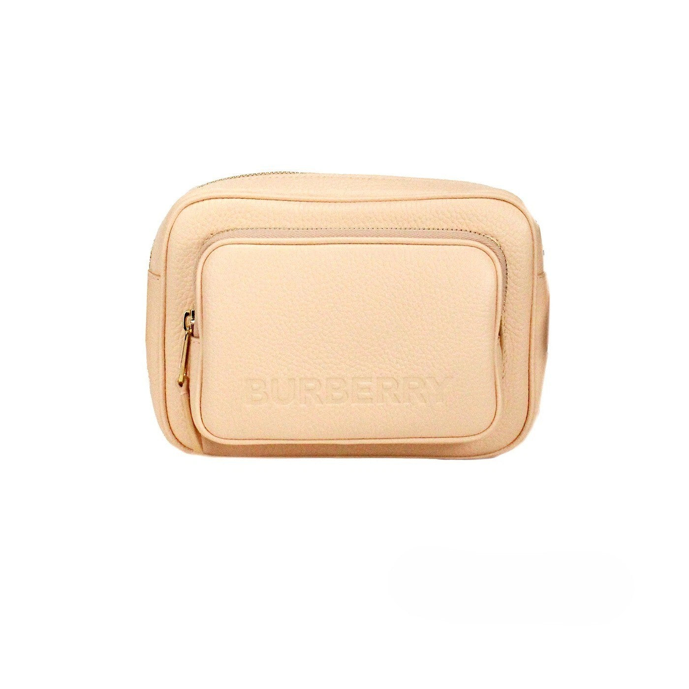 Burberry Small Branded Peach Pink Grainy Leather Camera Crossbody Bag Burberry