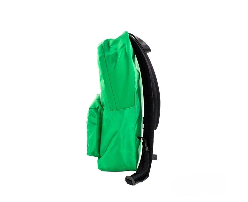 Versace Large Bright Green Nylon Fabric Medusa Shoulder Backpack Bookbag Versace