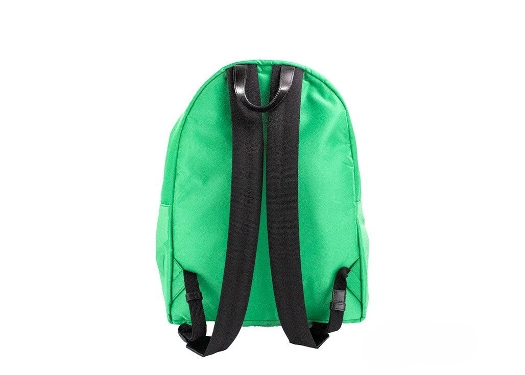 Versace Large Bright Green Nylon Fabric Medusa Shoulder Backpack Bookbag Versace
