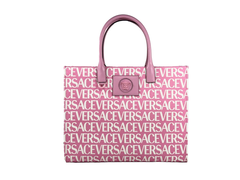 Versace Medusa Large Canvas Large Tote Bag Baby Pink Versace