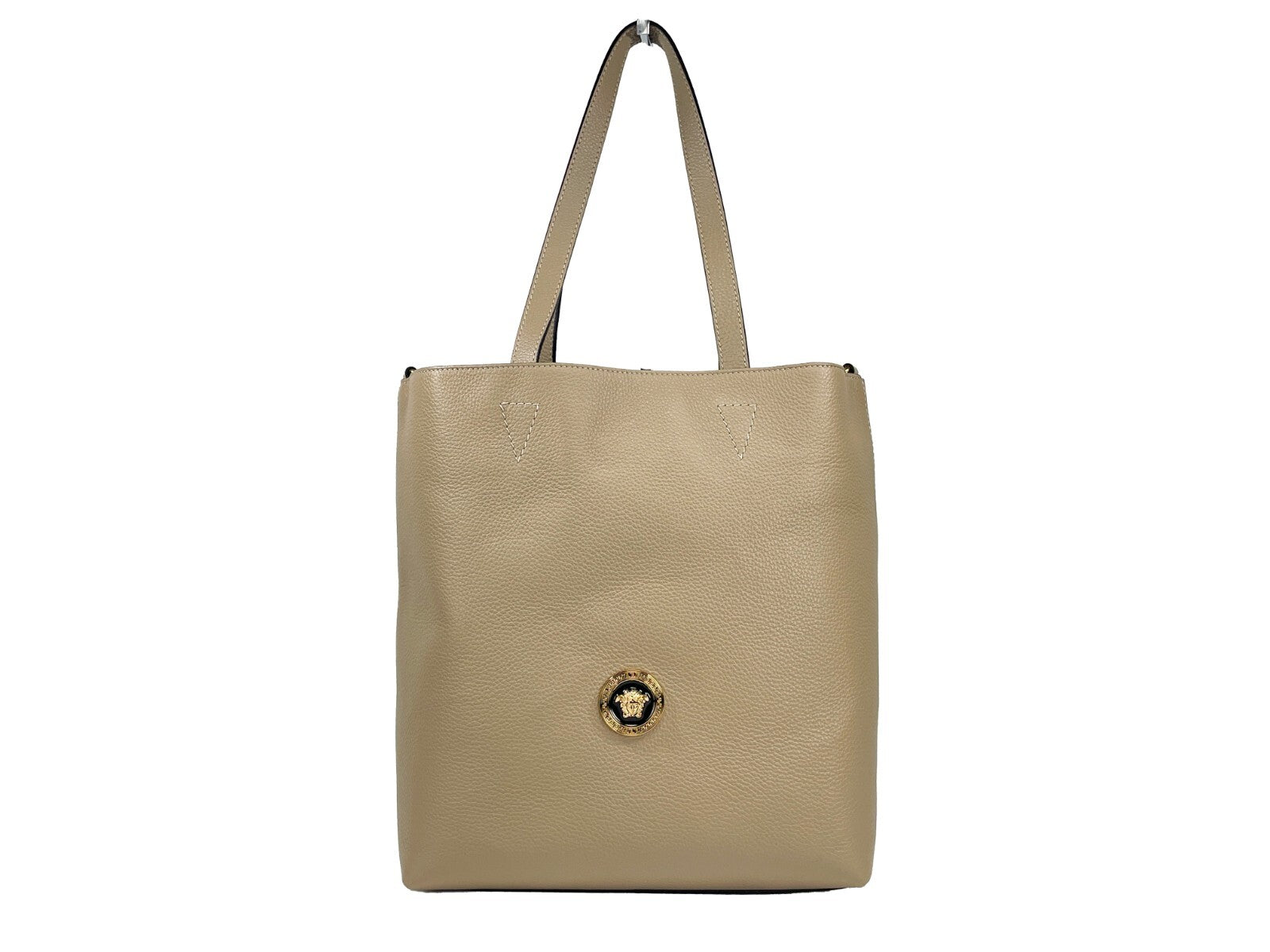 Versace Medusa Large Leather Tote Bag With Pouch Versace