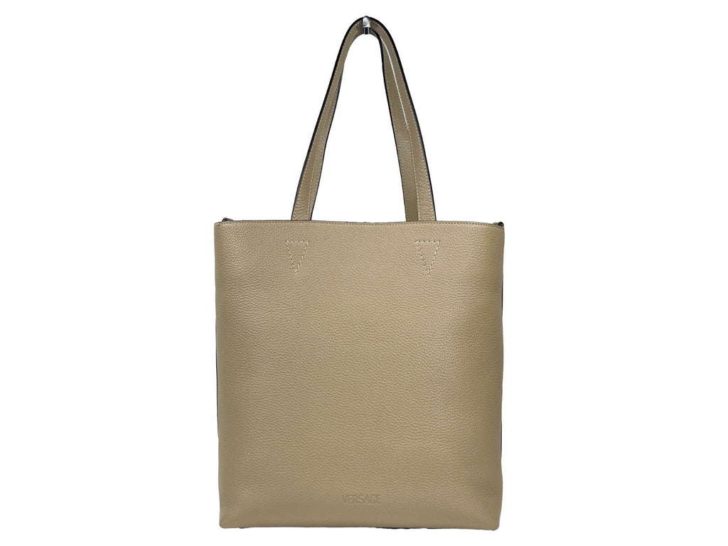 Versace Medusa Large Leather Tote Bag With Pouch Versace