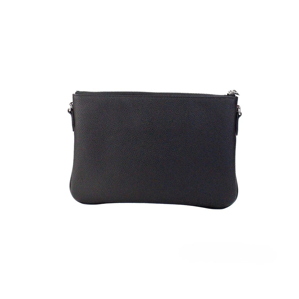 Burberry Peyton Monogram Black Leather Pouch Crossbody Bag Purse Burberry
