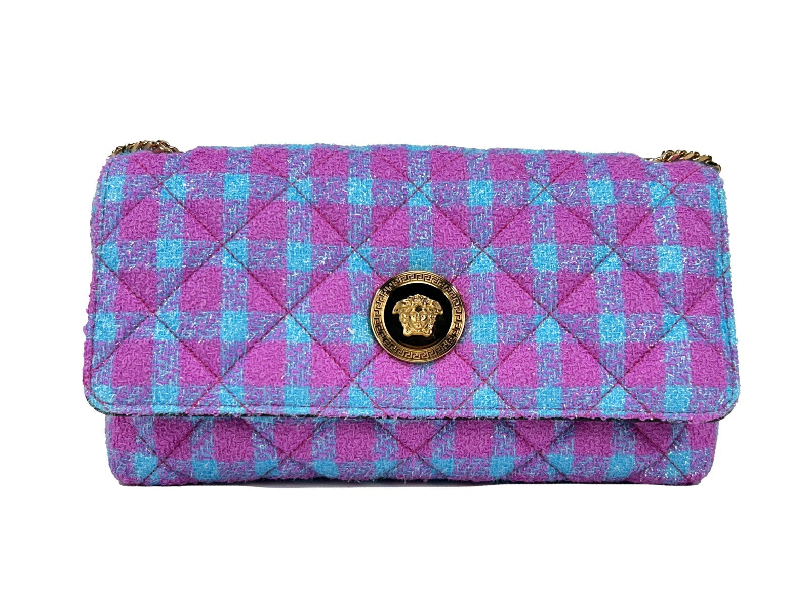 Versace Wool Lurex Medium Shoulder Crossbody Bag Versace