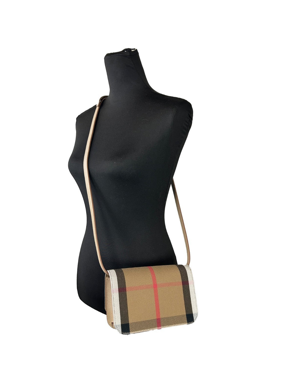 Burberry Small Leather Madison Crossbody Check Bag Burberry