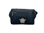 Versace Medusa Black Nylon Belt Bag Waist Fanny Pack Purse Versace