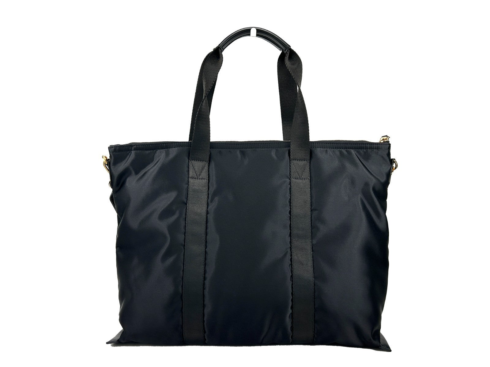 Versace Black Nylon Fabric La Medusa Shoulder Tote Bag Versace