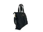 Versace Black Nylon Fabric La Medusa Shoulder Tote Bag Versace