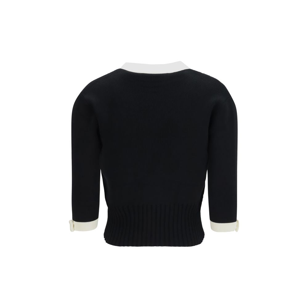 Valentino Black Cotton Cardigan Valentino