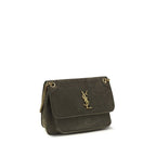 Saint Laurent Gray Lamb Ovis Aries Aries Shoulder Bag Saint Laurent