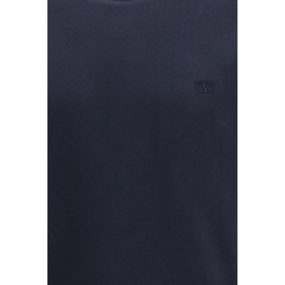 Valentino Blue Cotton Sweatshirt Valentino