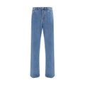 Valentino Blue Cotton Straight-Leg Jeans Valentino